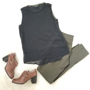 Club Monaco Black silk sleeveless top, Sz XS